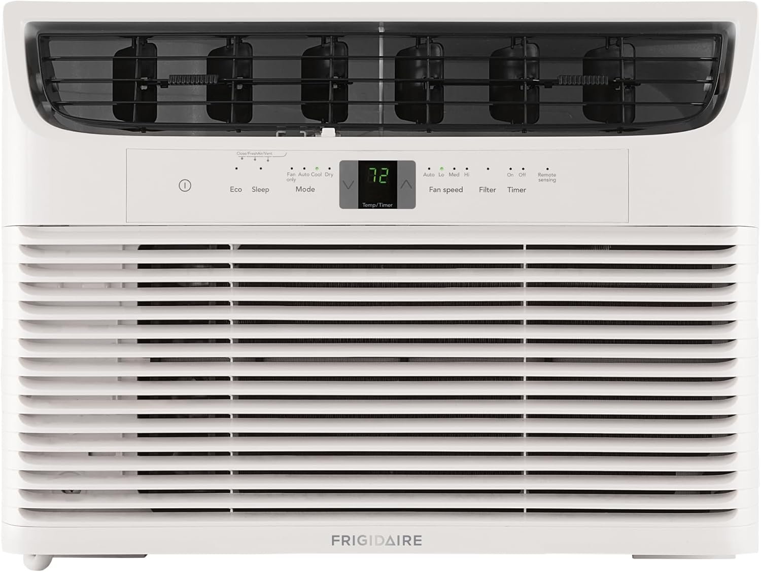 Frigidaire 12,000 BTU Window Air Conditioner with Remote Control, Cools Up to 550 Sq. Ft., Quiet Operation, Eco Mode, 3 Fan Speeds, Auto Restart, White