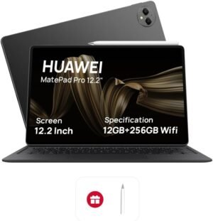 HUAWEI MatePad Pro 12.2" Tablet, OLED 144 Hz FullView Display, Large battery, Super Charge, Wifi, 12GB+256GB, HUAWEI Glide Keyboard, Professional GoPaint APP, M-Pencil, Black