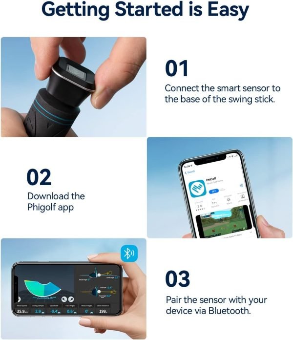 Limited-Time Sale for Summer Surprises AED 99د.إ:PHIGOLF Phigolf2 Golf Simulator with Swing Stick for Indoor & Outdoor Use, Golf Swing Trainer with Upgraded Motion Sensor & 3D...