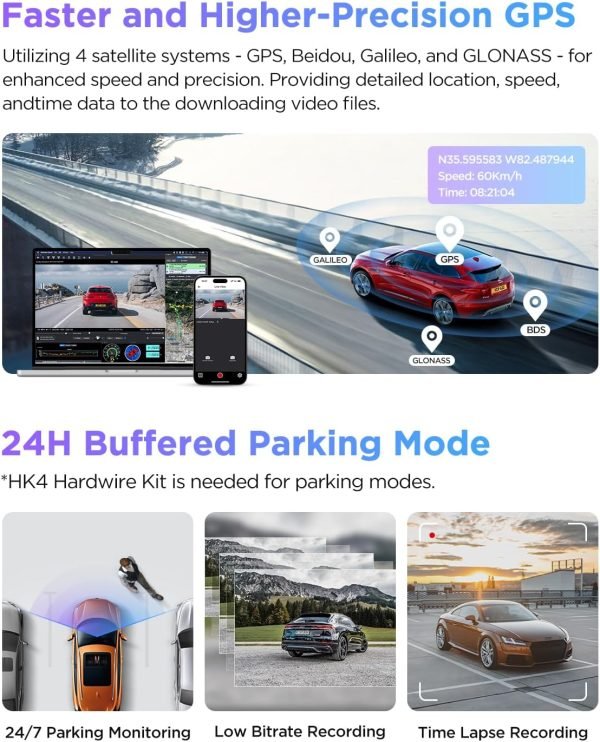 Limited-Time Sale for Summer Surprises AED 99د.إ:VIOFO A229 Pro 4K HDR Dash Cam, Dual STARVIS 2 IMX678 IMX675, 4K+2K Front and Rear Car Camera, 2 Channel with HDR, Voice...