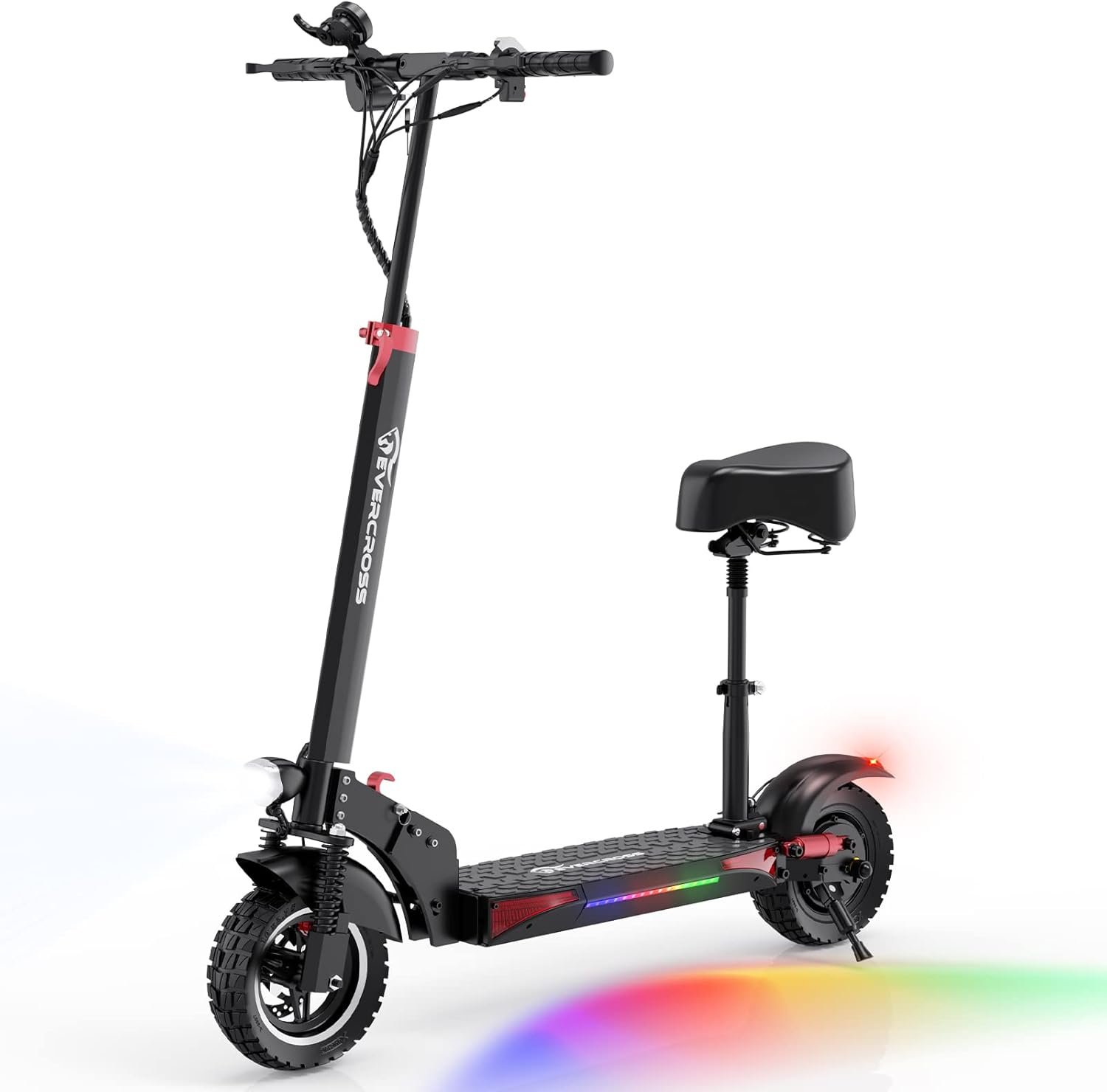Summer Final Clearance Just AED 99د.إ:EVERCROSS H5 Electric Scooter, Electric Scooter for Adults with 800W Motor, Up to 45KM/H & 40KM-10'' Solid Tires, Scooter for Adults with...
