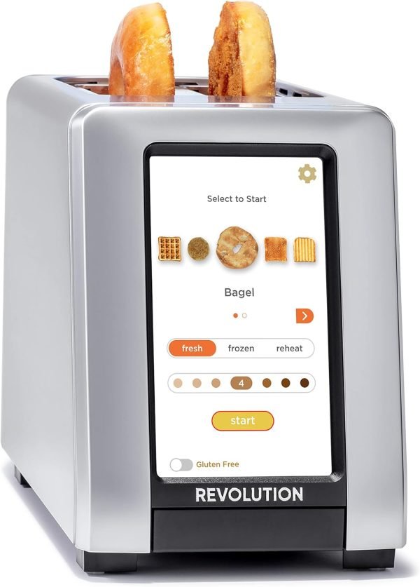 While Stocks Last:Revolution R270 High-Speed Touchscreen Toaster, 2-Slice Smart Toaster with Patented InstaGLO Technology & Gluten-Free, Panini & 16 Bread Modes