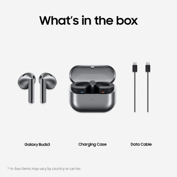 While Stocks Last:SAMSUNG Galaxy Buds 3 Pro AI True Wireless Bluetooth Earbuds, Noise Cancelling, Sound Optimization, Redesigned Comfort Fit, Silver